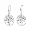 Jon Richard Radiance Collection Silver Plated Tree of Love Crystal Earrings