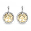 Jon Richard Radiance Collection Silver Plated Two Tone Tree of Love Earrings