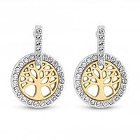 Jon Richard Radiance Collection Silver Plated Two Tone Tree of Love Earrings