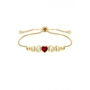 Jon Richard Red Heart Cubic Zirconia Toggle Bracelet