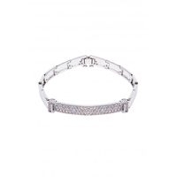 Jon Richard Rhodium Cubic Zirconia Bar Bracelet