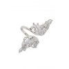 Jon Richard Rhodium Cubic Zirconia Statement Open Ring