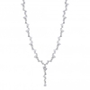 Jon Richard Rhodium Fine Y Cubic Zirconia Necklace