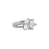Jon Richard Rhodium Plate Cubic Zirconia Mixed Stone Ring