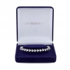 Jon Richard Rhodium Plated Cubic Zirconia Heart Tennis Bracelet - Gift Boxed
