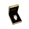 Jon Richard Rose Gold And Pink Owl Brooch - Gift Boxed