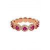 Jon Richard Rose Gold Fushia Cubic Zirconia Cocktail Ring