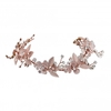 Jon Richard Rose Gold Plated And Pink Leaf Hair Vine