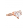 Jon Richard Rose Gold Plated Heart Cubic Zirconia Ring