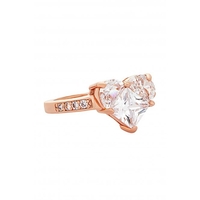 Jon Richard Rose Gold Plated Heart Cubic Zirconia Ring