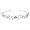 Jon Richard Rose Gold Plated Nina Crystal Flower And Pearl Waves Headband