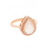 Jon Richard Rose Gold Plated Pink Moonstone Ring