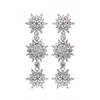 Jon Richard Silver Plated Cubic Zirconia Celestial Drop Earrings