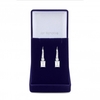 Jon Richard Silver Plated Cubic Zirconia Crystal Emerald Cut Earrings - Gift Boxed
