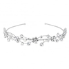 Jon Richard Silver Plated Nina Crystal Flower And Pearl Waves Headband