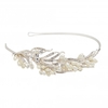 Jon Richard Silver Plated Pearl And Crystal Swirl Headband