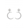 Jon Richard Star And Moon Crystal Statement Earrings