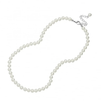 Jon Richard White Long Pearl Clasp Necklace