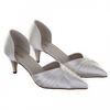 Karina Satin Pleated Pointed Toe Shoe