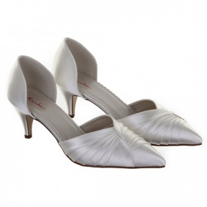 Karina Satin Pleated Pointed Toe Shoe