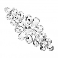 Large Stone Floral Hair Barette