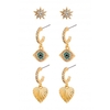 Lipsy Evil Eye Earrings - Pack of 3