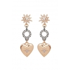 Lipsy Gold And Heim Heart Drop Earrings