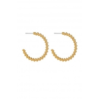 Lipsy Gold Beaded Texture Hoop Earrings