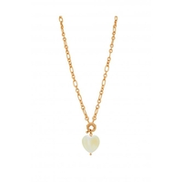 Lipsy Gold Chain Pearl Heart Necklace