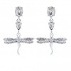 Lipsy Gold Crystal Multi Stone Dragonfly Drop Earrings