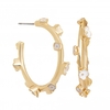 Lipsy Gold Floral Powder Coated Hoop Earrings