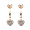 Lipsy Gold Heart Padlock Earrings - Pack of 2