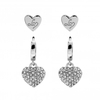 Lipsy Gold Heart Padlock Earrings - Pack of 2