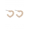 Lipsy Gold Heart Pearl Hoop Earrings