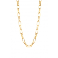 Lipsy Gold Paper Link Chain Necklace