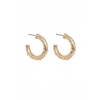 Lipsy Gold Pearl Inlay Hoop Earrings