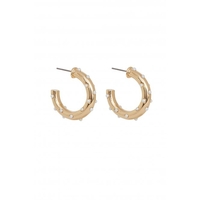 Lipsy Gold Pearl Inlay Hoop Earrings