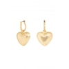 Lipsy Gold Satin Finish Heart Earrings