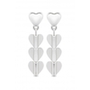 Lipsy Polished Silver Heart Drop Earrings