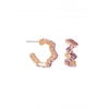 Lipsy Rose Gold Mini Zig Zag Hoop Earrings