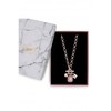 Lipsy Rose Gold Vintage Polished Charm Necklace - Gift Boxed