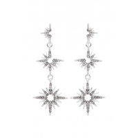 Lipsy Silver Celestial Drop Earrings