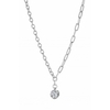 Lipsy Silver Crystal Sphere Baguette Stone Necklace