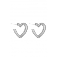 Lipsy Silver Heart Earrings