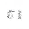 Lipsy Silver Mini Zig Zag Hoop Earrings