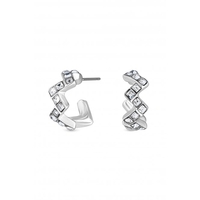 Lipsy Silver Mini Zig Zag Hoop Earrings