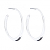 Lipsy Silver Polished Oval Hoop Earrings