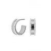 Lipsy Silver Polished Pearl Hoop Earrings
