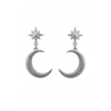 Lipsy Silver Satin Celestial Earrings