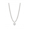 Lipsy Silver Satin Heart Short Pendant Necklace